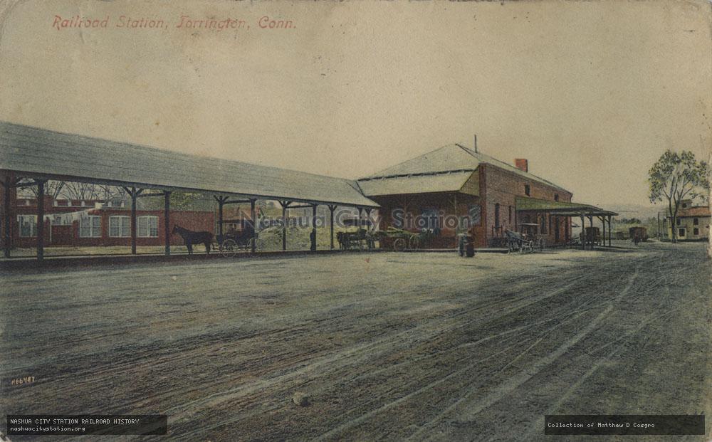 Postcard: Railroad Station, Torrington, Connecticut